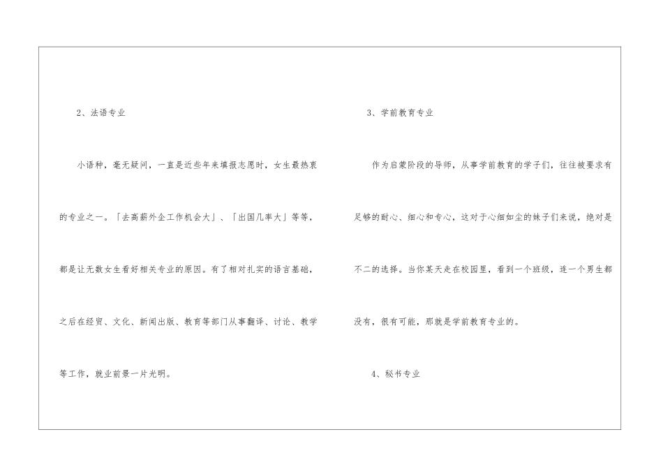 2024年高考大学女生报考最多的专业排名榜_第3页