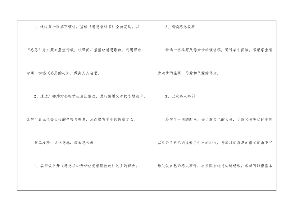 2024幼儿园新颖感恩节主题活动方案5篇_第3页