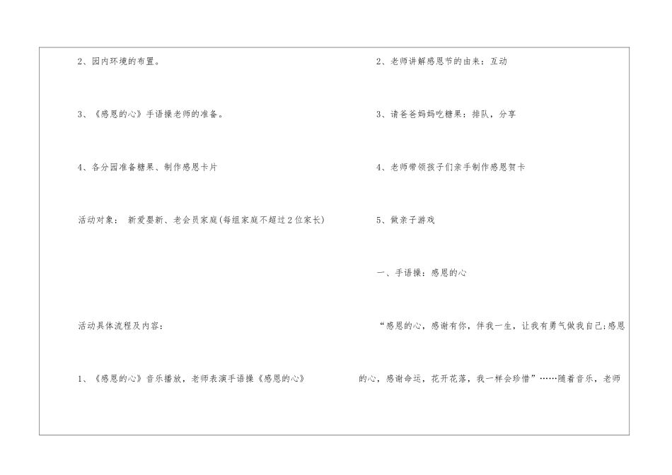 2024幼儿园适合感恩节活动方案5篇_第2页
