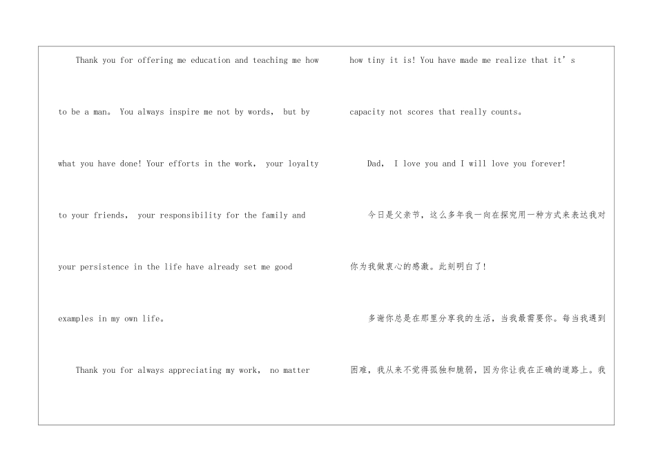 2024感恩父亲节英语作文精选_第2页