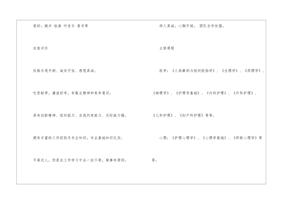 2024护理个人简历_第3页