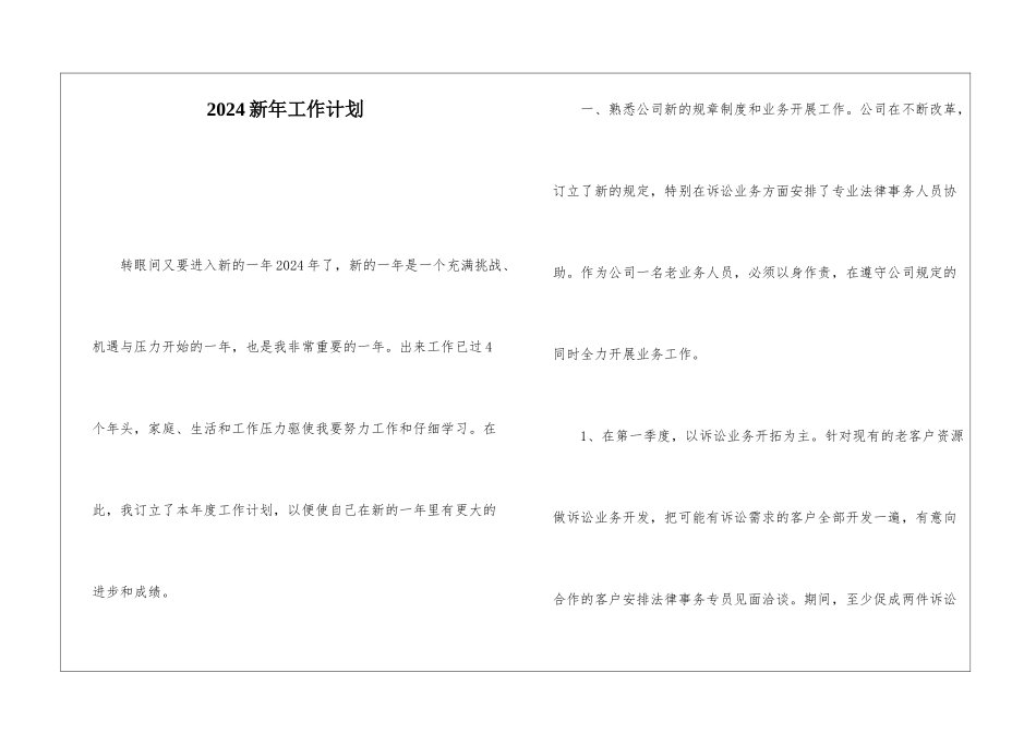 2024新年工作计划_第1页