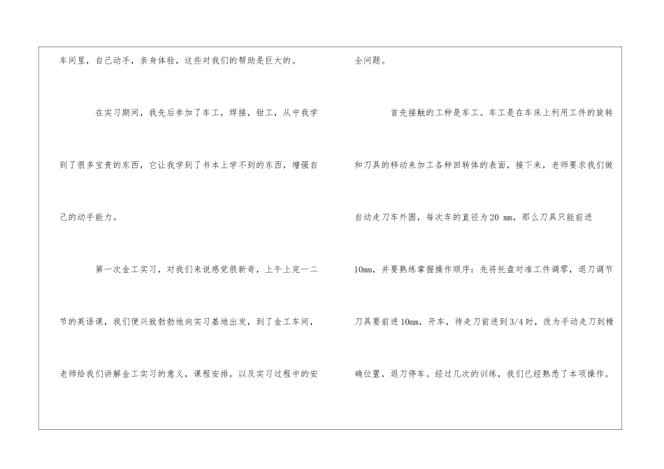 2024最新大学生金工实习心得体会_第2页