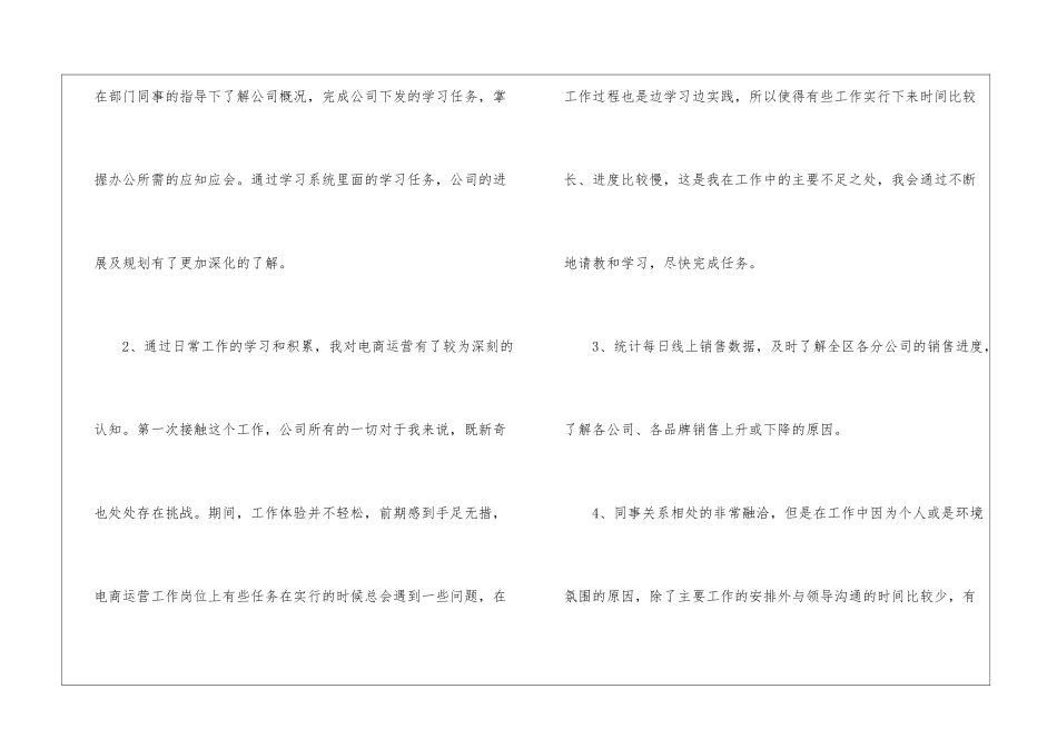 2024最新试用期工作总结-_第2页