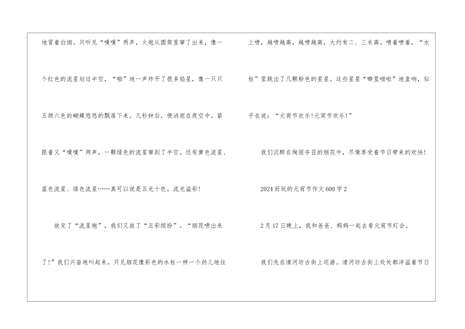 2024有趣的元宵节作文600字6篇_第3页