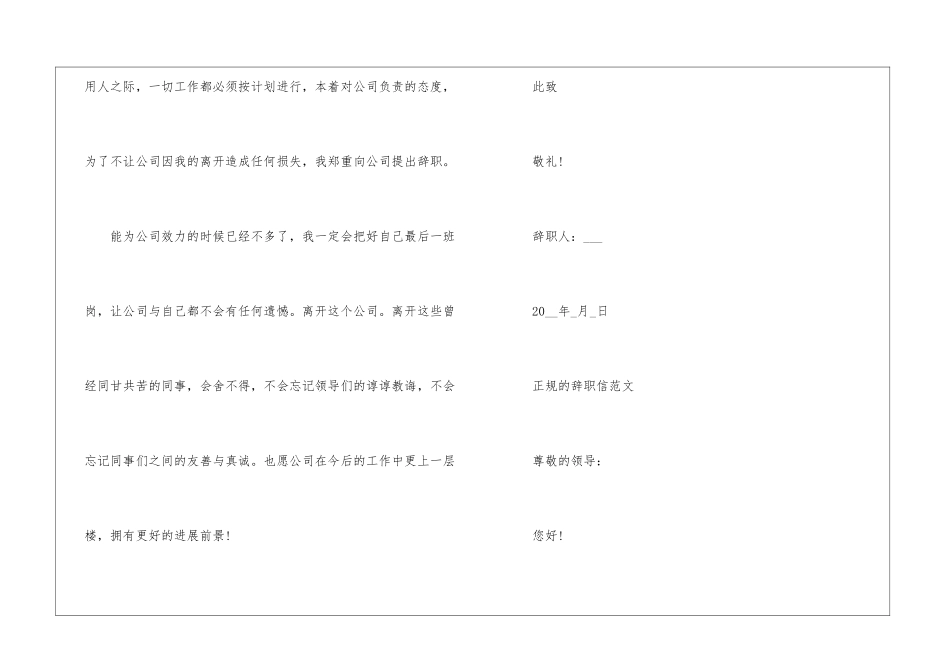 2024正规的辞职信格式范文_第3页