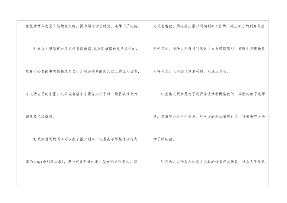 2024民间借款合同注意事项与范本-合同范本_第2页