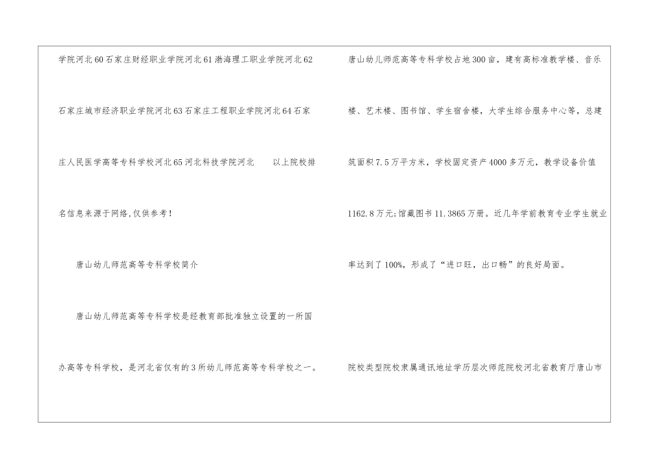 2024河北高职单招院校名单及院校排名榜_第3页
