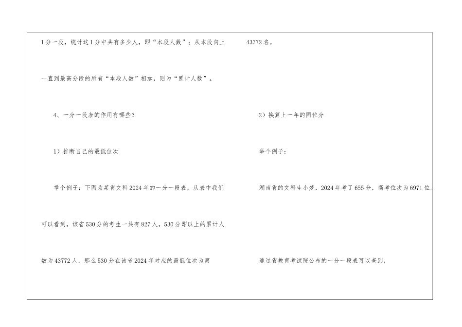 2024湖南一分一段表湖南高考位次表2024_第3页