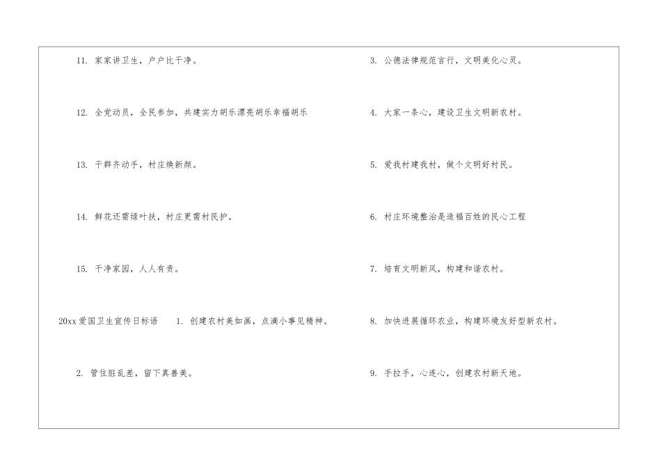 2024爱国卫生月标语-爱国标语_第2页