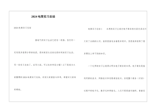 2024电商实习总结