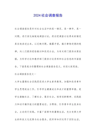 2024社会调查报告-