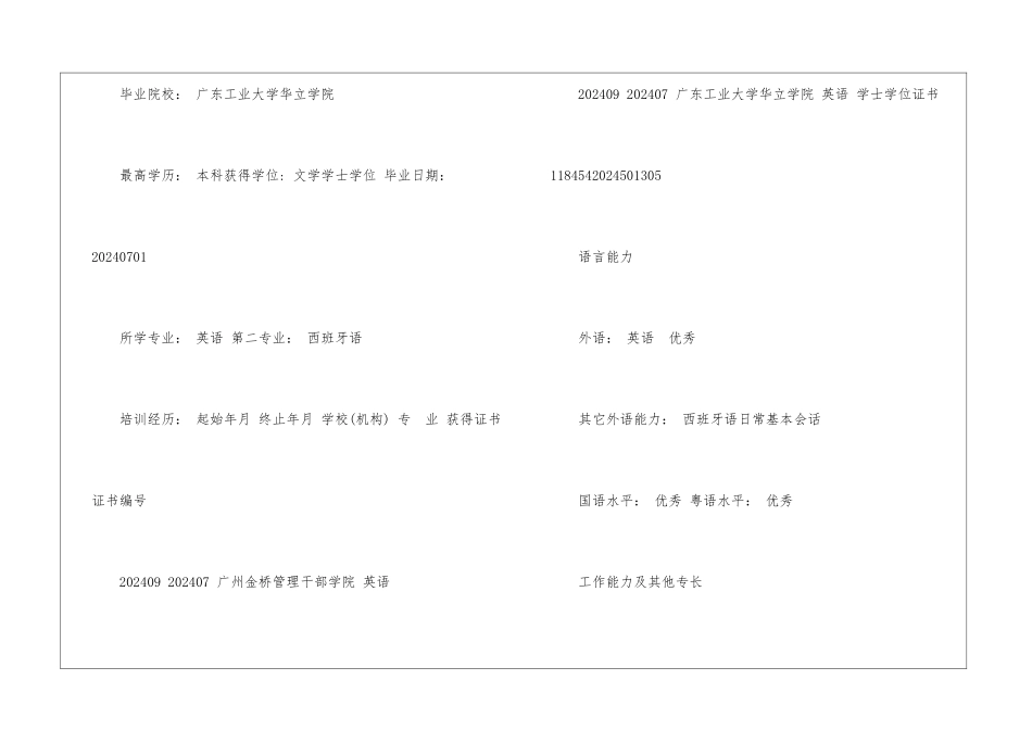 2024社招大学生求职个人简历最新_第3页