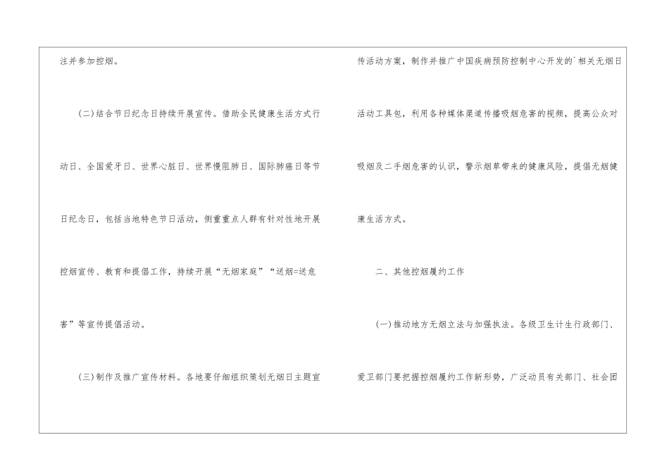 2024禁烟宣传教育活动方案5篇_第2页
