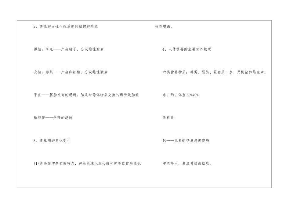 2024福建中考生物考点总结_第3页