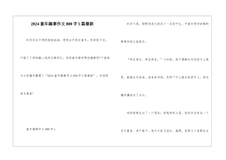2024童年趣事作文800字5篇最新