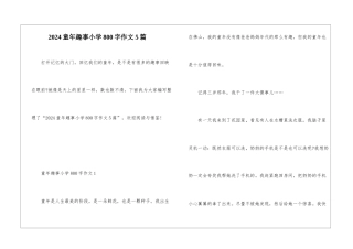 2024童年趣事小学800字作文5篇