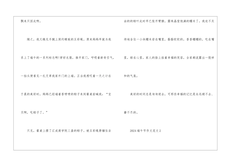2024端午节作文范文_第2页