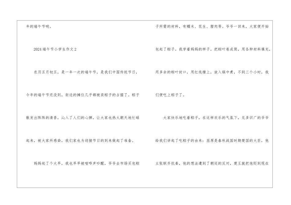 2024端午节小学生最新作文5篇_第3页