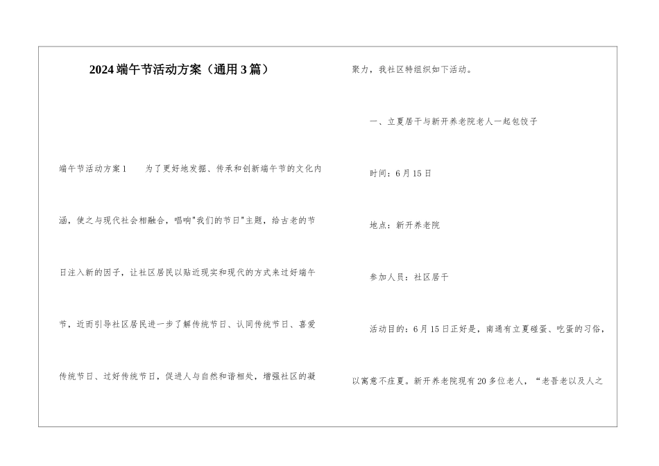 2024端午节活动方案_第1页