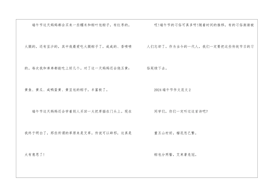 2024端午节的优秀作文5篇_第2页