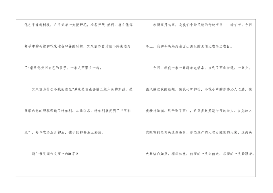2024端午节见闻作文高一600字5篇_第3页