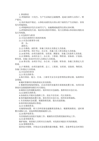 某公司坍塌事故现场处置方案