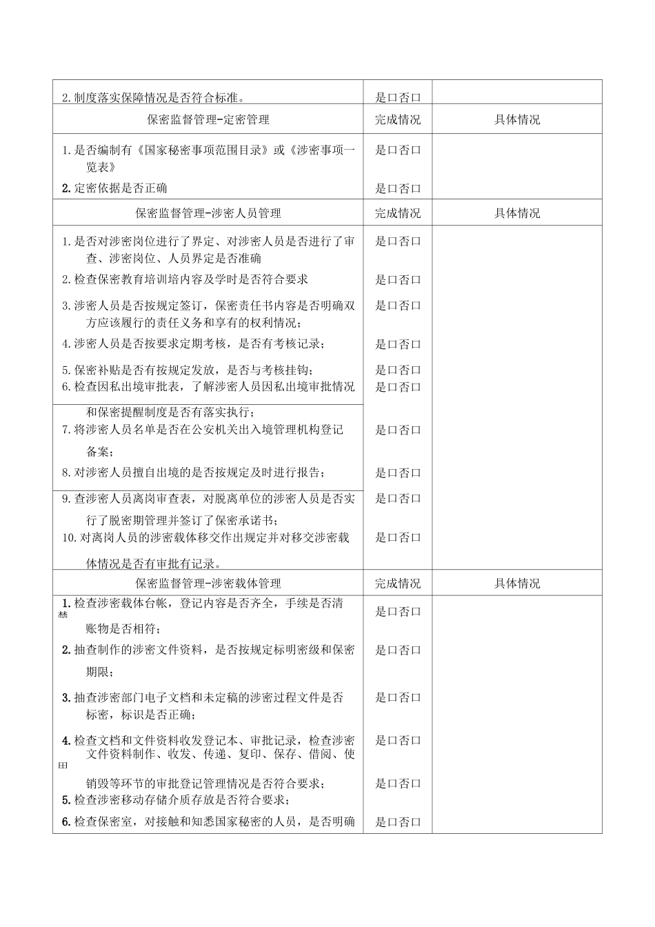 半年度保密工作检查记录表_第2页