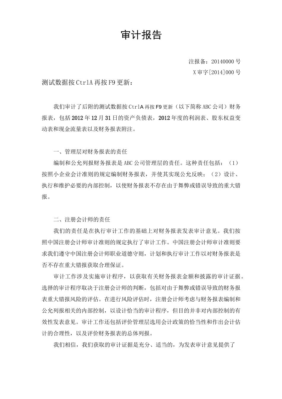 小企业会计准则附注模板_第1页