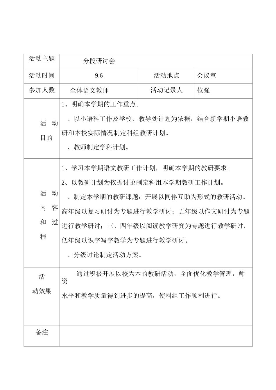 语文课改活动记录_第2页