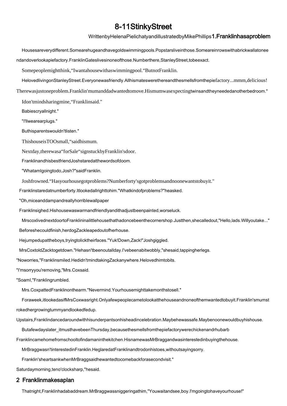 典范英语8-11Stinky Street原文_第1页