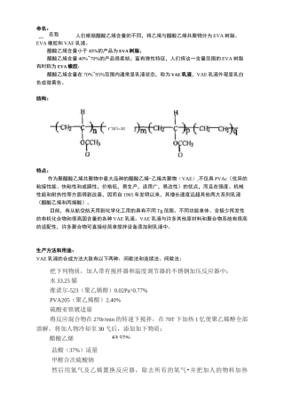VAE乳液简单整理