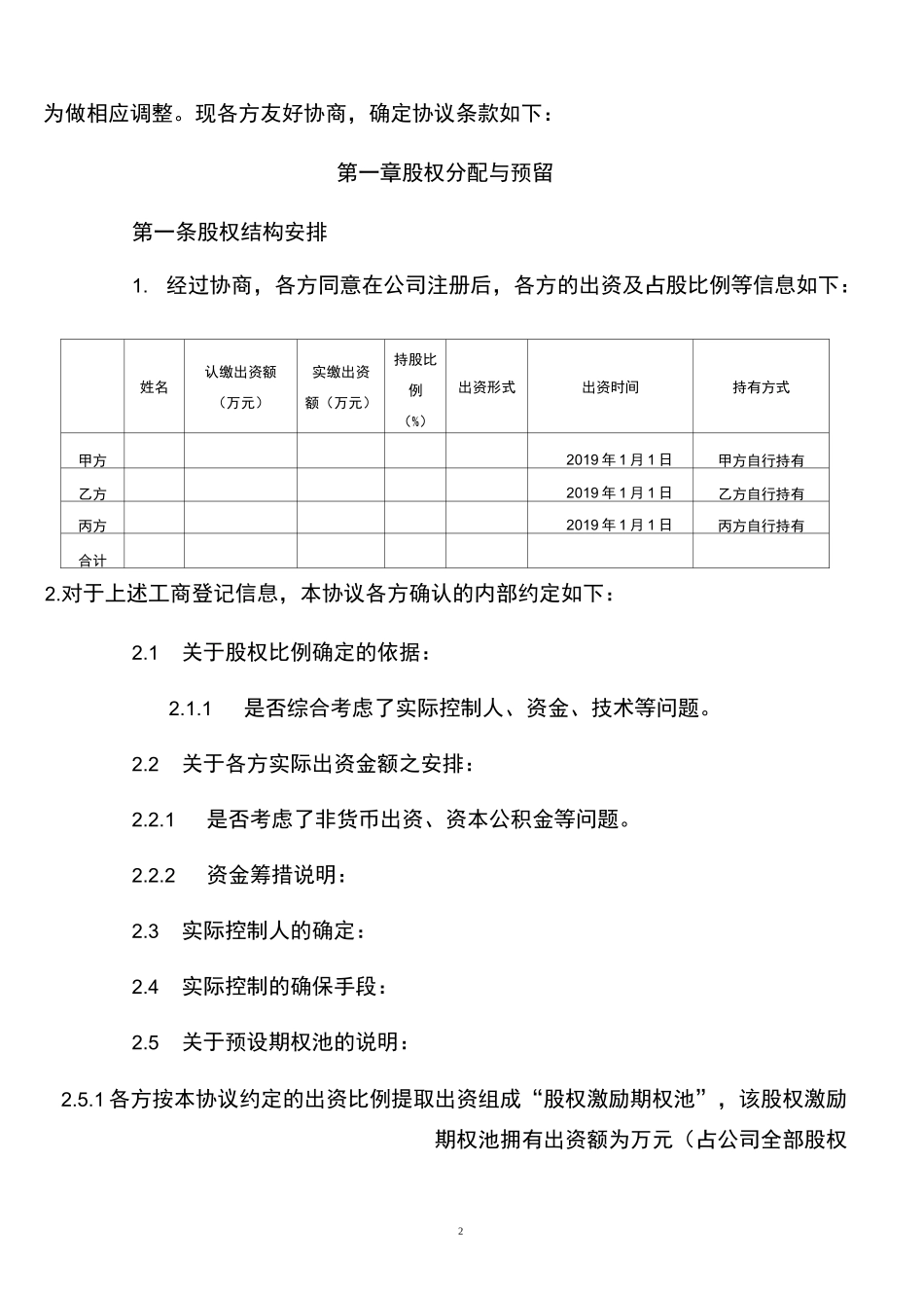 股东出资协议_第2页