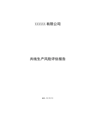 共线生产风险评估报告 