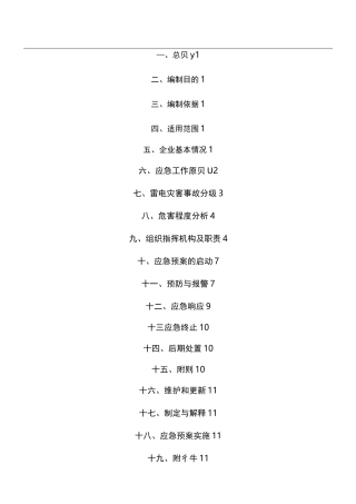 加气站雷电应急预案