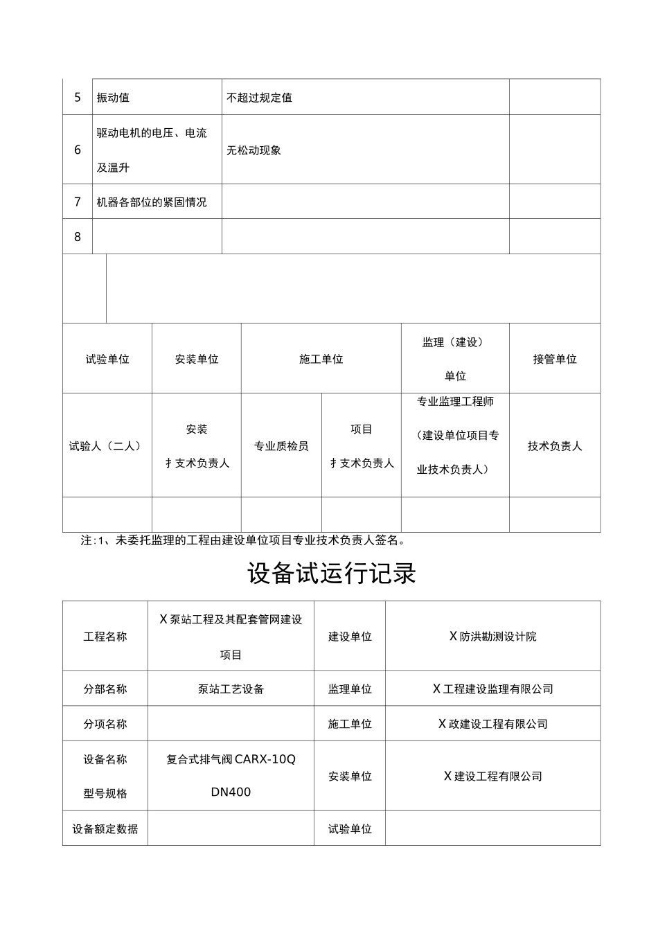 设备试运行记录_第2页