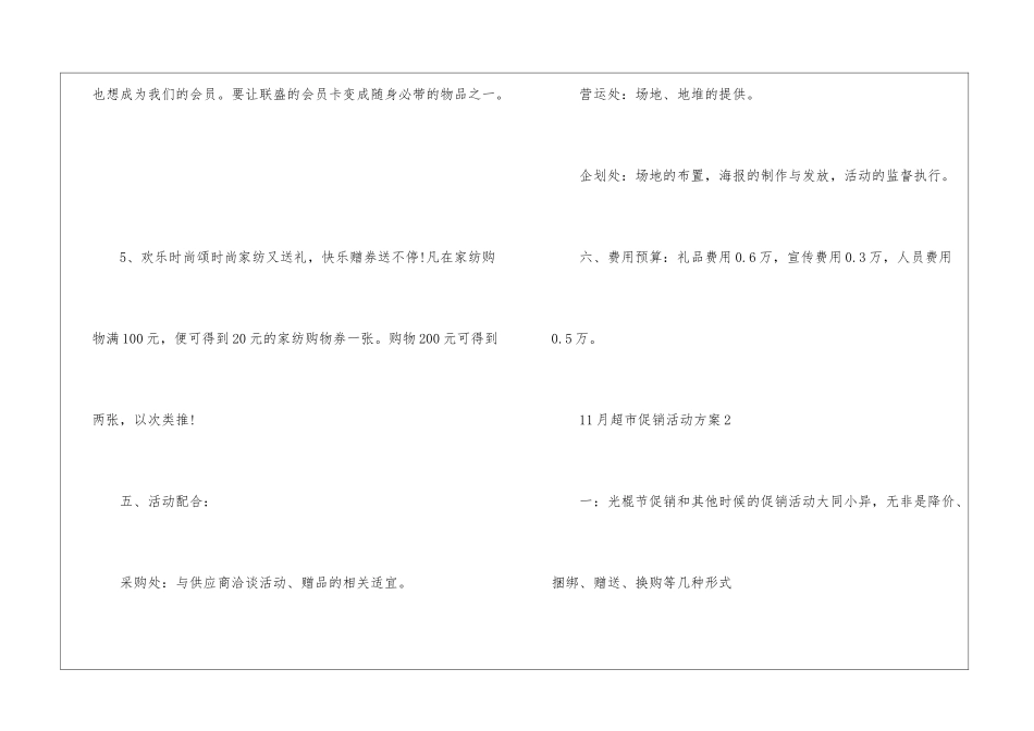 2024经典11月超市促销活动方案_第3页