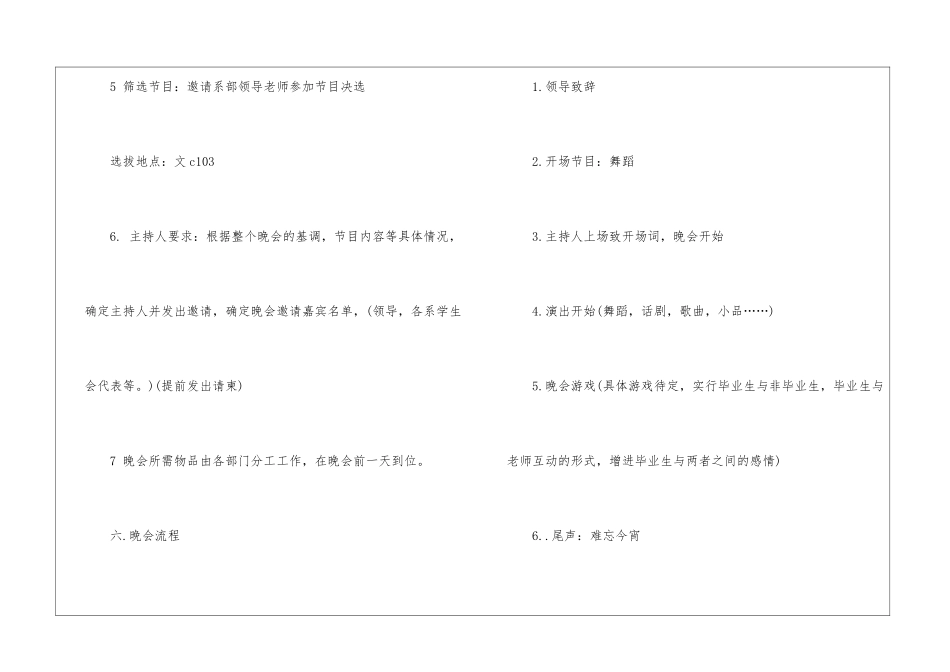 2024经典创意毕业晚会策划书5篇_第3页