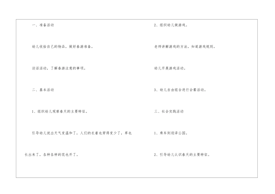 2024经典幼儿园春游创意活动方案_第2页