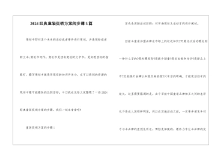 2024经典童装促销方案的步骤5篇