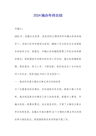 2024编办年终总结-