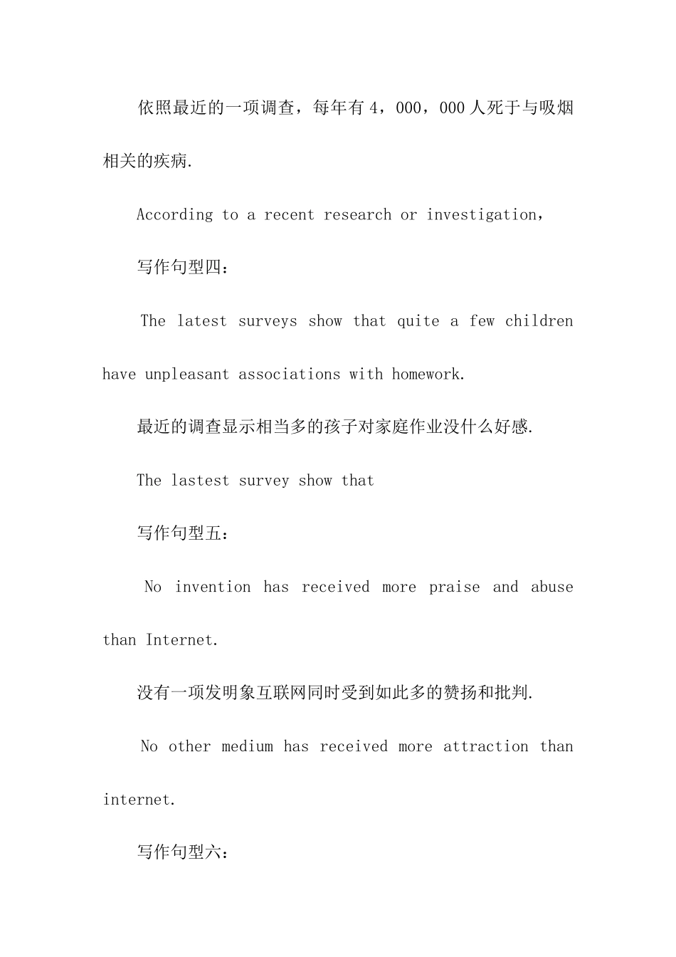 2024考研英语冲刺写作重点句型_第2页