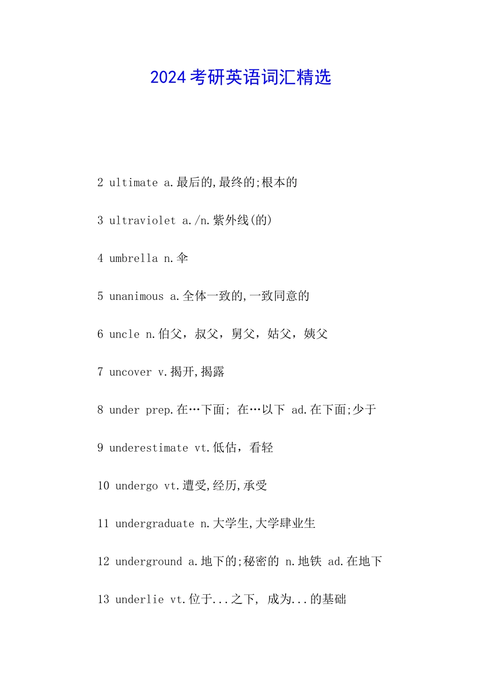 2024考研英语词汇精选_第1页