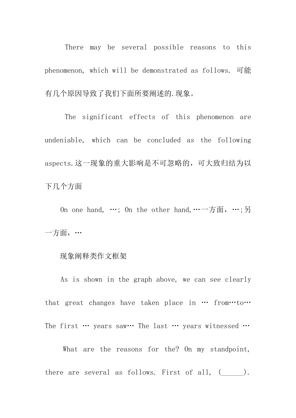 2024英语图表型写作万能模板_第2页