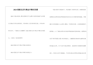 2024观看北京冬奥会开幕式有感