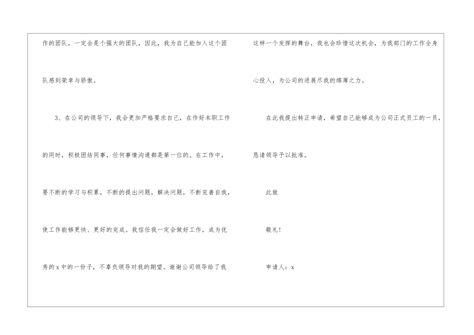 2024试用期员工转正申请表怎么写_第3页