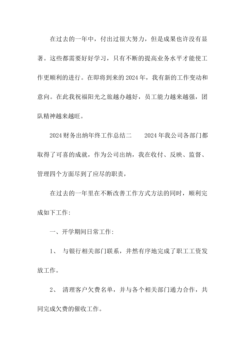 2024财务出纳年终工作总结_第3页