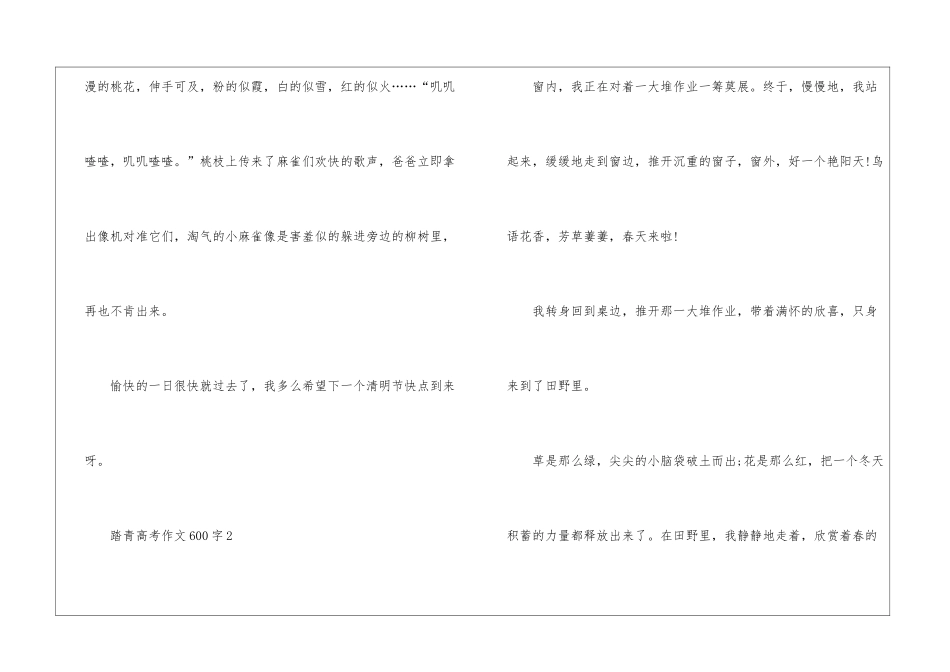 2024踏青高考作文600字5篇_第3页