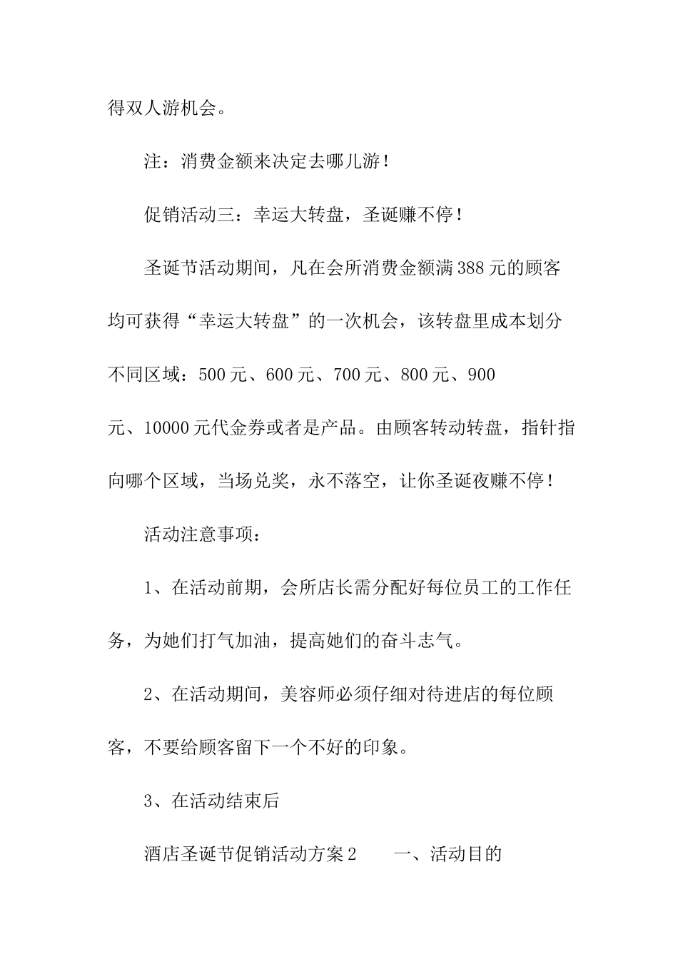 2024酒店圣诞节促销活动方案_第3页