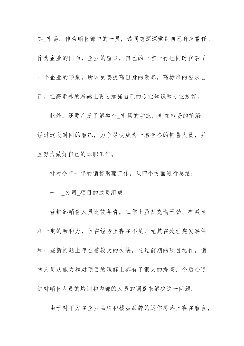 2024销售助理年度工作总结3篇_第2页